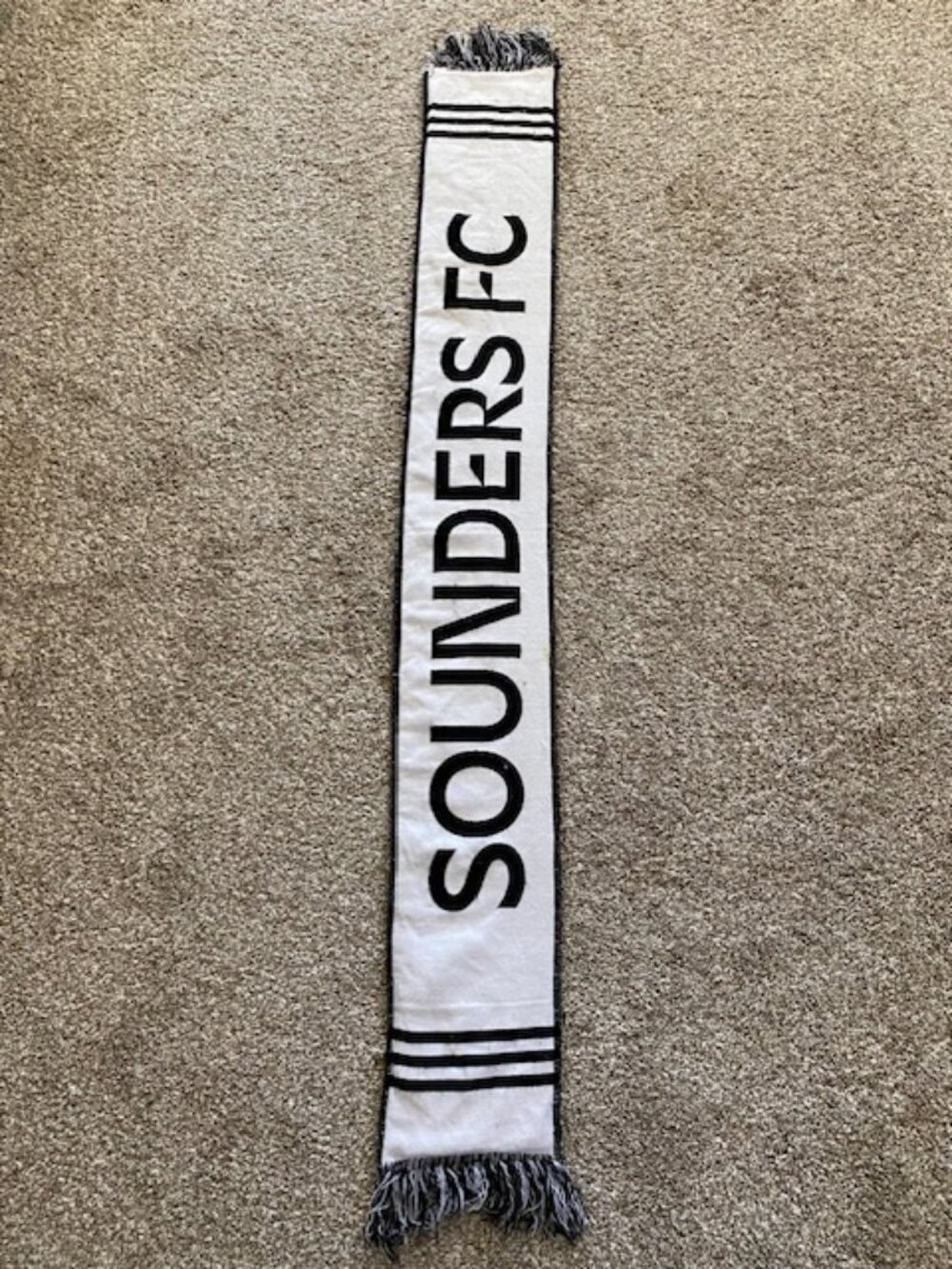 Seattle Sounders 2020 FC Scarf MLS  60" x 7" Black & White Alliance Edition